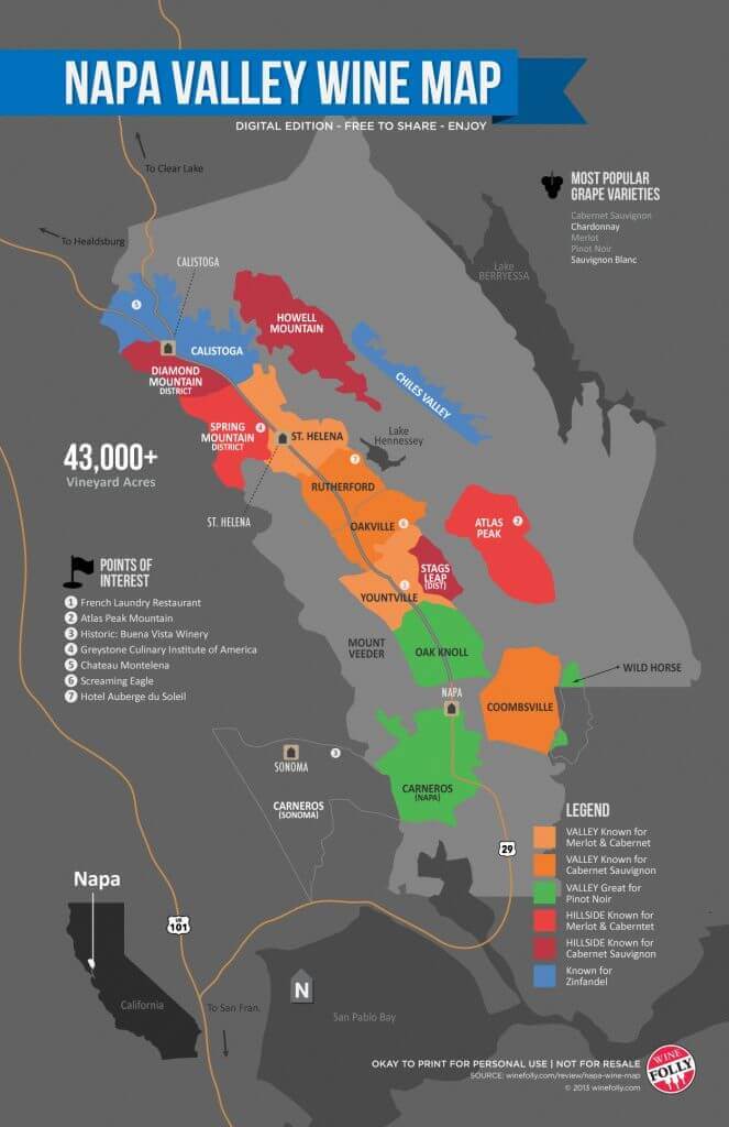 Kalifornien Weingüter und Weinberge - Napa